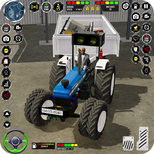 असली ट्रैक्टर खेती खेल 3 डी