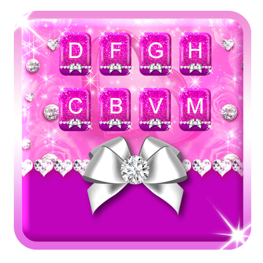 Pink Glitter Keyboard para meninas