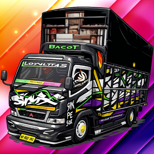 Truk Oleng Canter Bawa Muatan