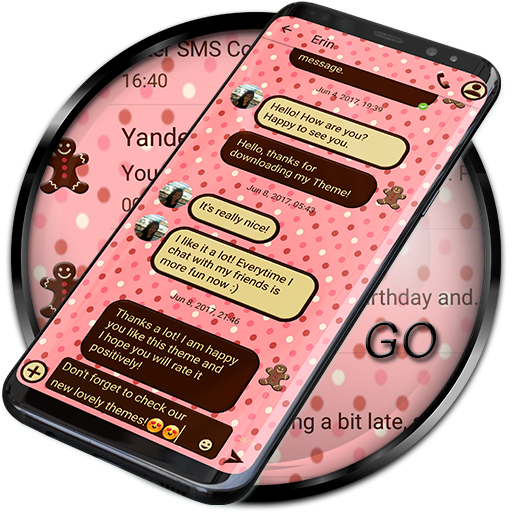 SMS Theme Love Chocolate pink
