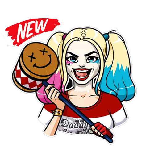 Stiker Harley Quinn untuk Whatsapp 2019