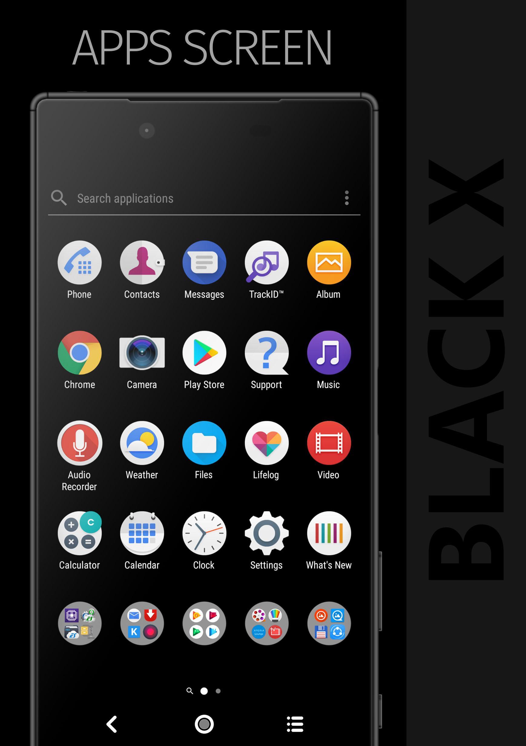 Скачать BLACK X Xperia Тема на ПК | Официальный представитель GameLoop