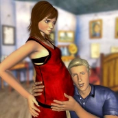Virtual mother Pregnant mom