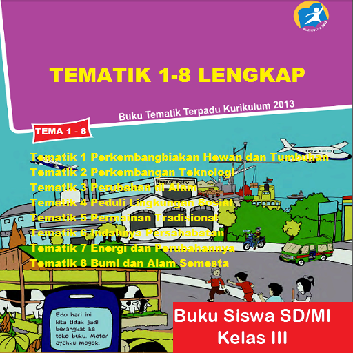 Buku Kelas 3 Tematik 1-8 Lengk