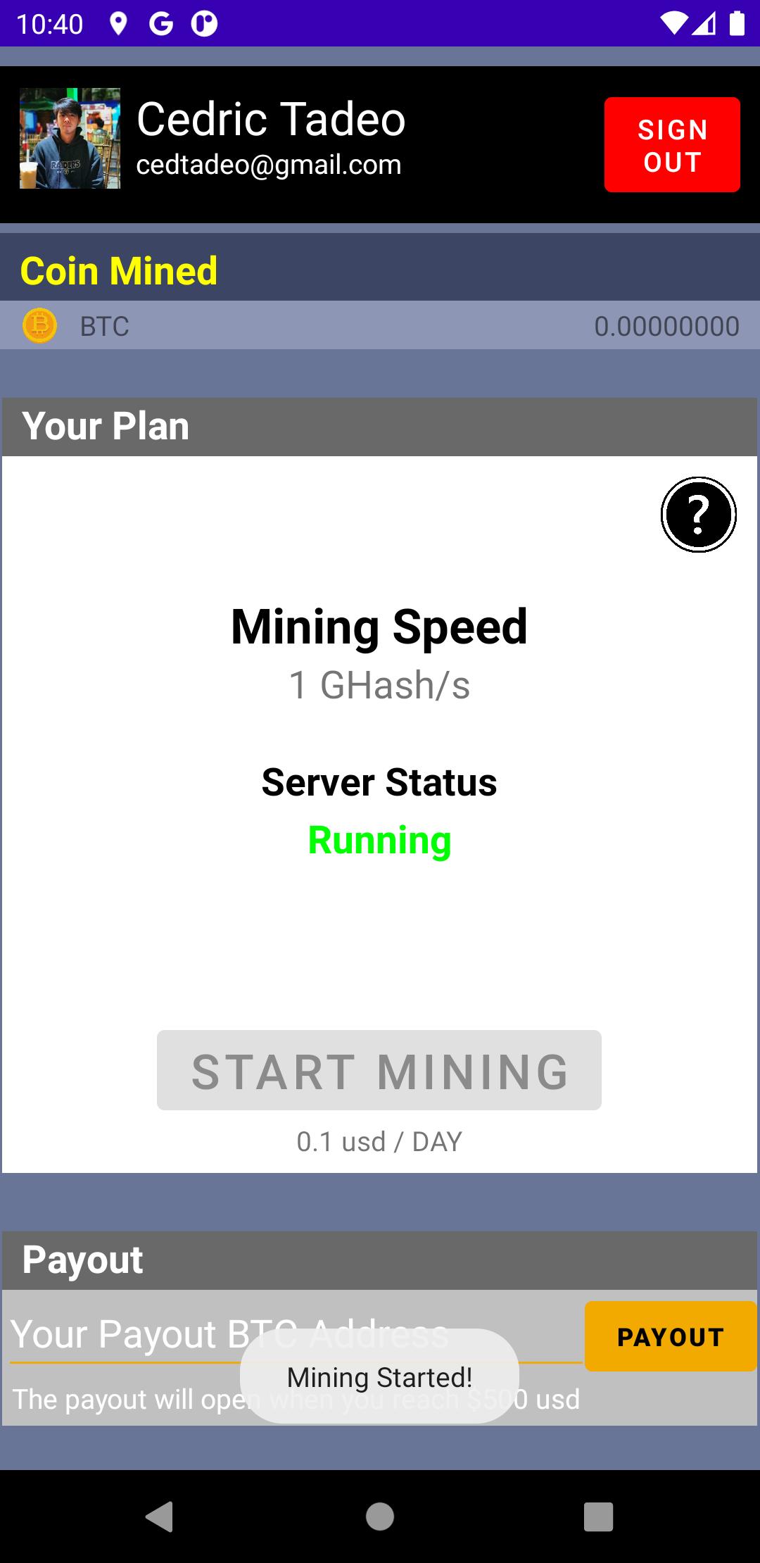 Download Earn BTC App - Bitcoin Mining android on PC