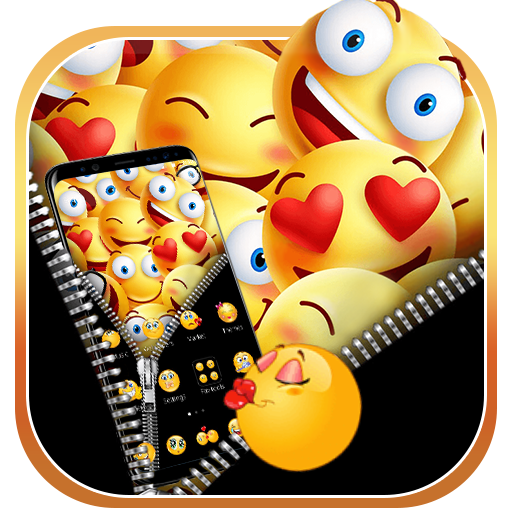 Smiley Emoji Zipper Themes HD 