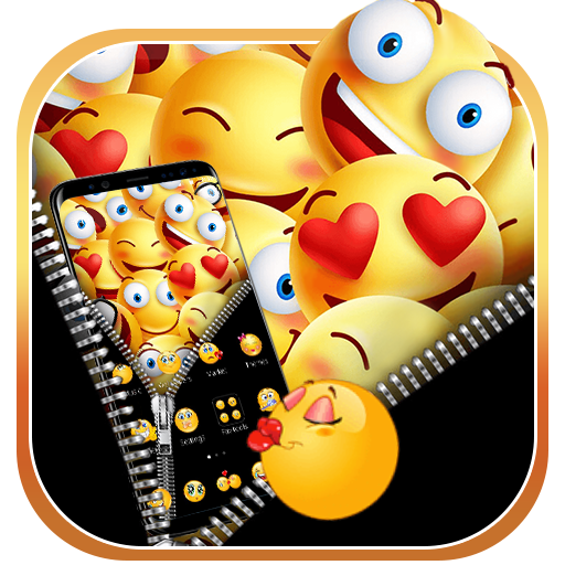 Smiley Emoji Zipper Themes HD 