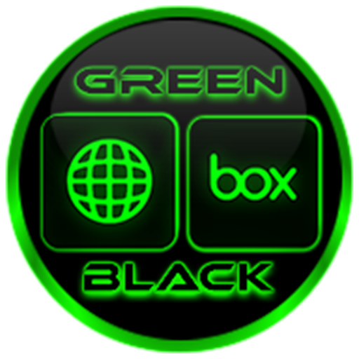 Flat Black and Green IconPack