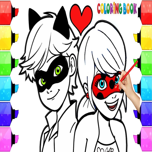 coloring book miraculous ladybug and cat noir