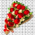 Flower Bouquet Pixel By Number