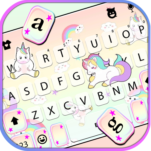 Unicorn Doodle Keyboard Backgr