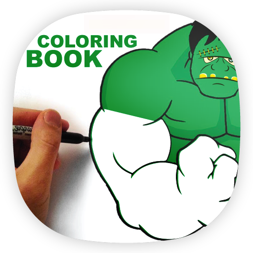 Superhero Glitter Coloring