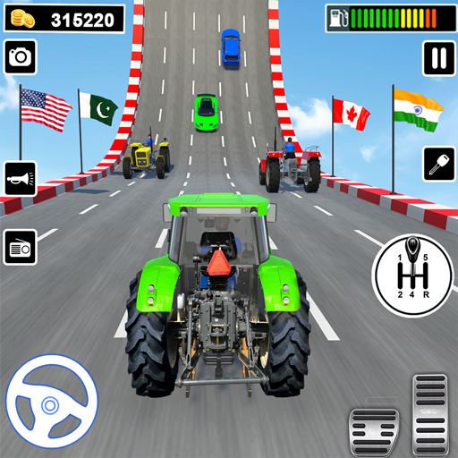 Mega Ramp Tractor Stunt Game