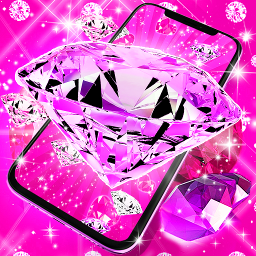 Розовые бриллианты живые обои