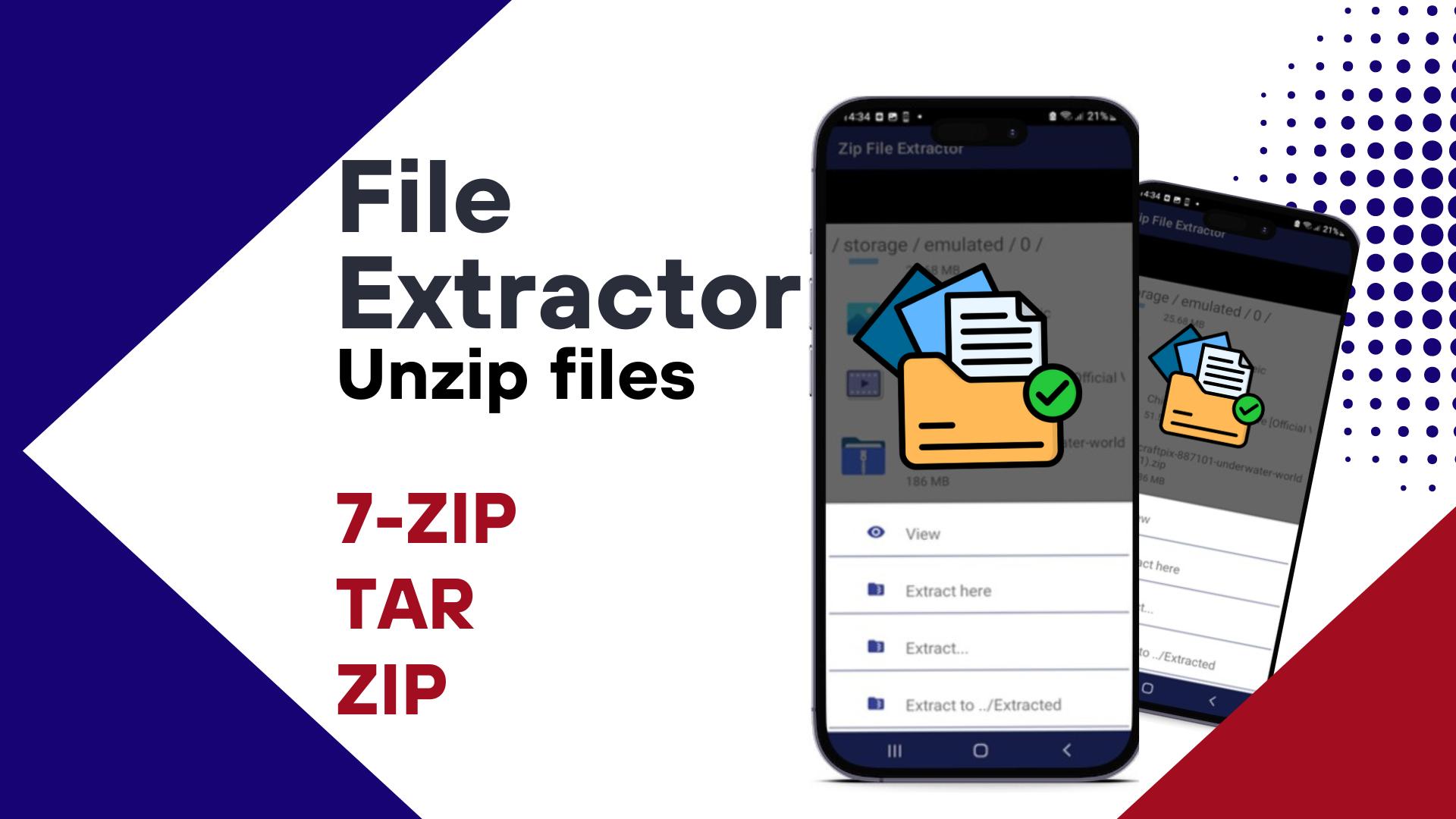 Download Zip file extractor for android android on PC