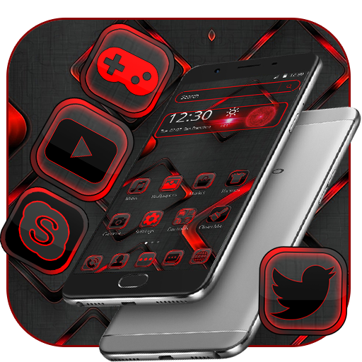 Black Red Neon Theme