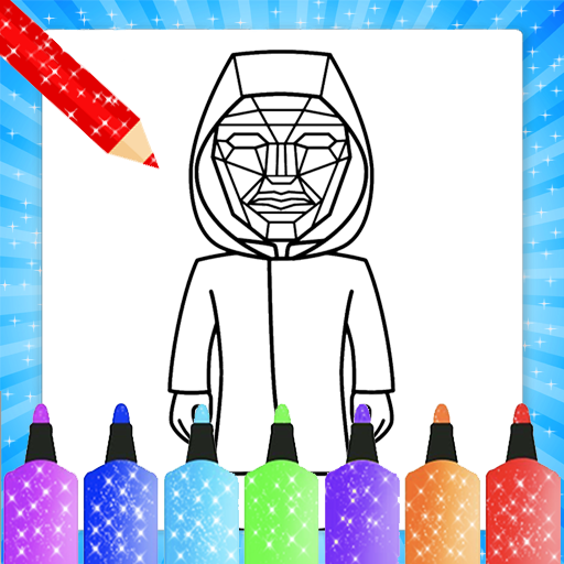 glitter coloring squid game