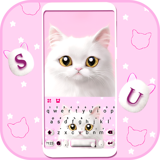 Cute White Cat Themes