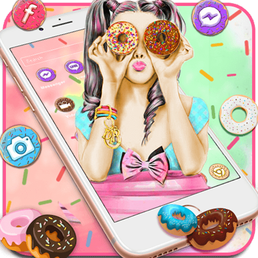 Donut, Girl3D иконки тем фонов