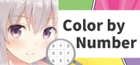 Anime Manga Style Girl - Color By Number Pixel Art Coloring