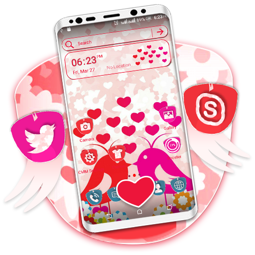 Love Birds Launcher Theme