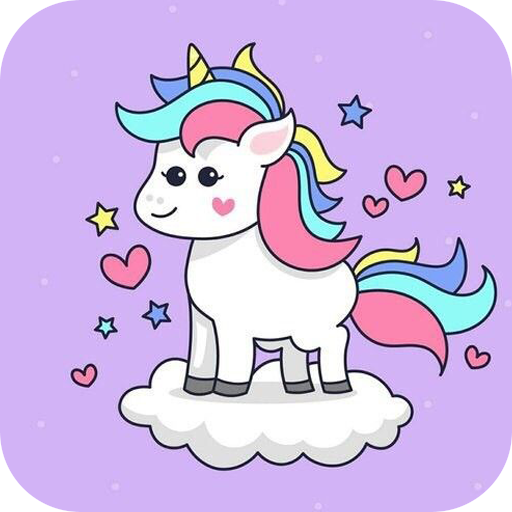 Cute Rainbow Unicorn Wallpaper