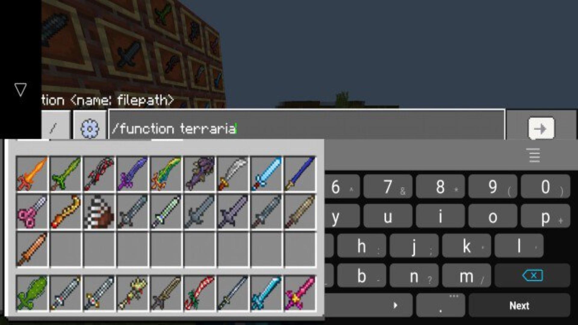 Download MCPE Terraria Sword Mod android on PC