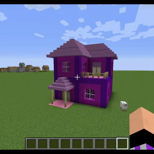 Rumah merah jambu untuk mcpe