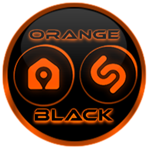 Flat Black and Orange IconPack