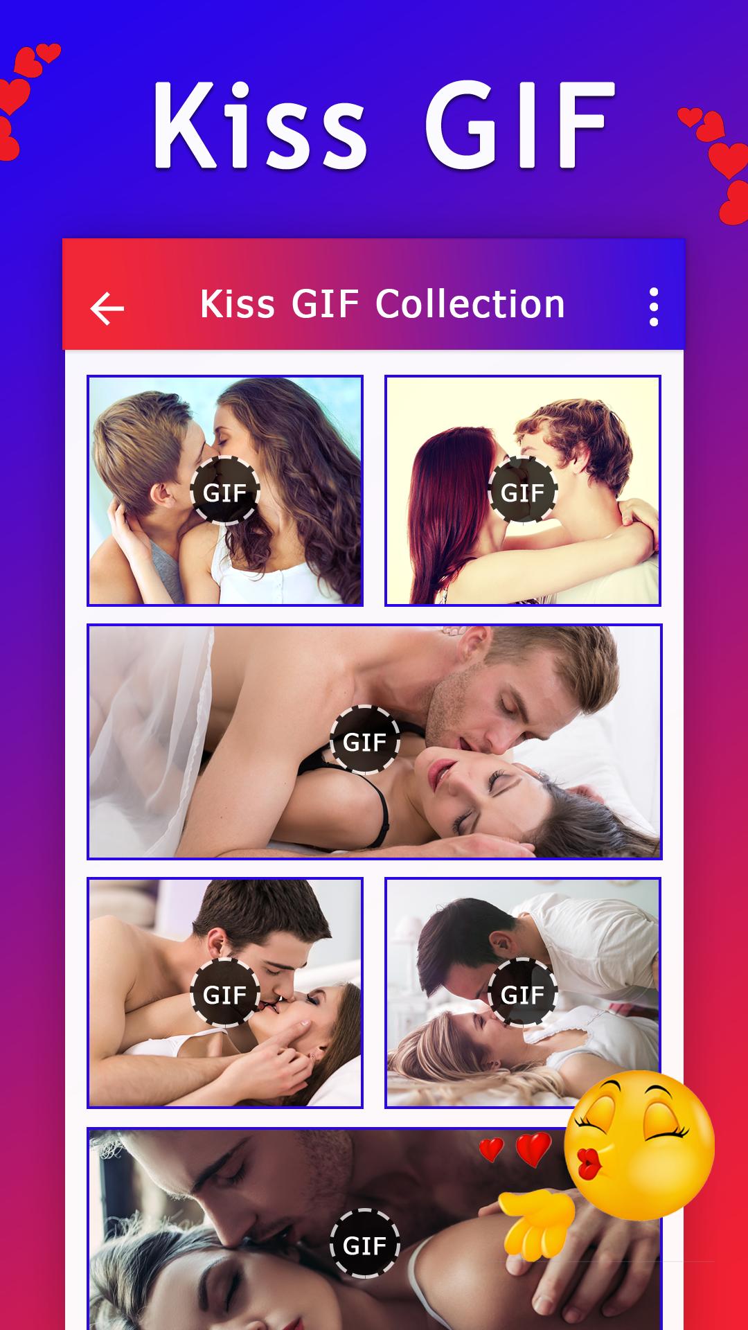 Download Romantic Couple GIF : Kiss Gif android on PC