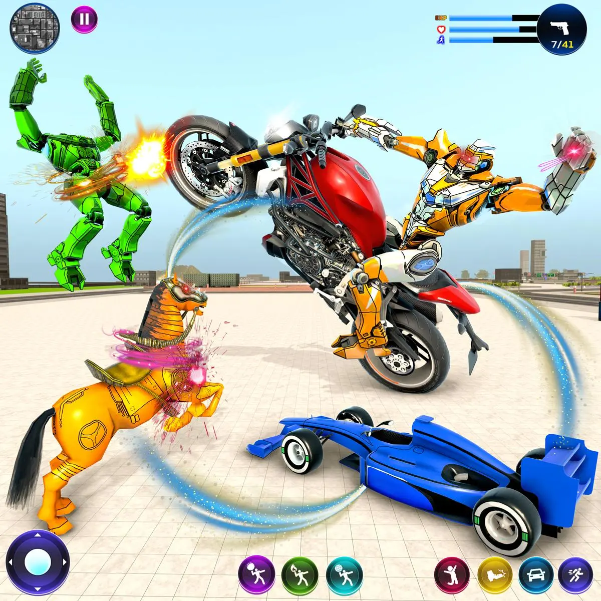 Download Bike Robot Games: Robot Game android on PC