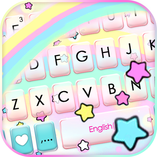 Hình nền bàn phím Cute Rainbow