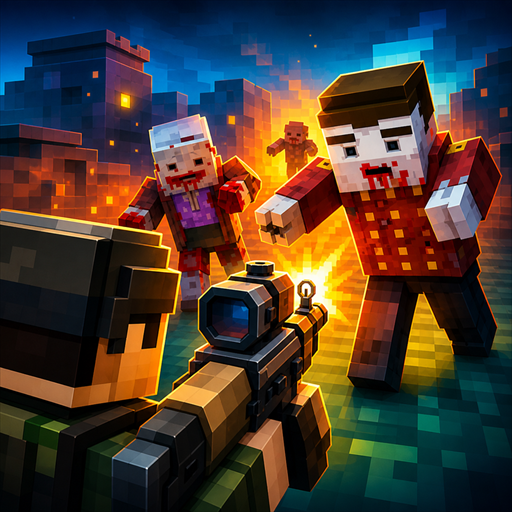 Blocky Zombie Gun Warfare