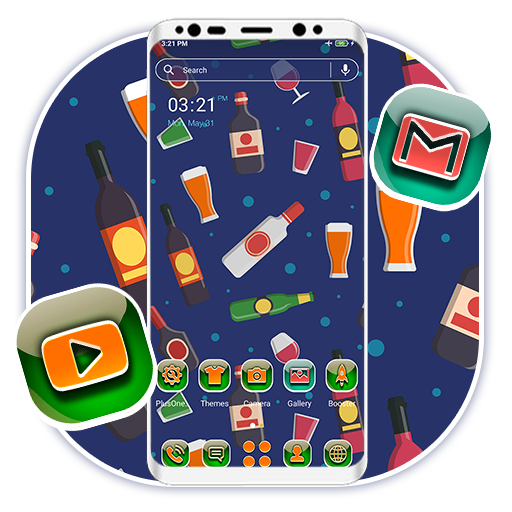 Bottle Pattern Launcher Theme