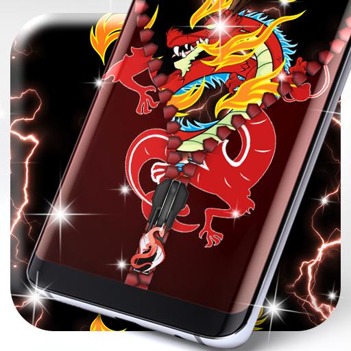 Dragon lock screen zipper