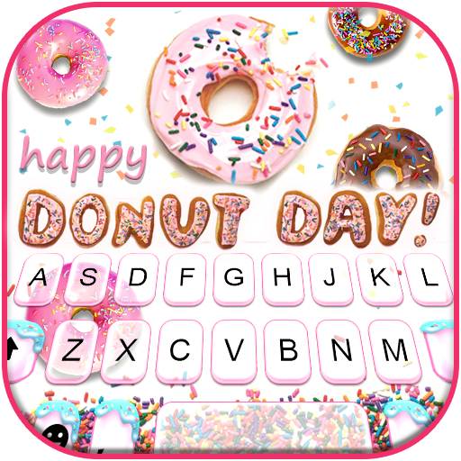 Happy Donut Day Keyboard Backg