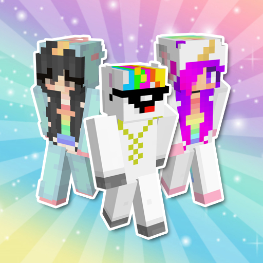 Rainbow Unicorn Skins for Mine