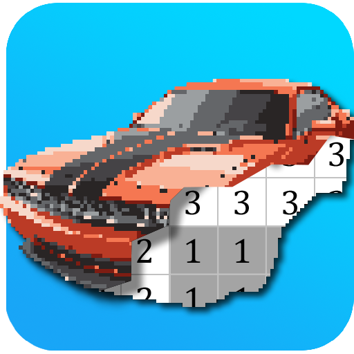 Cars Game Pixel Art - Color by
