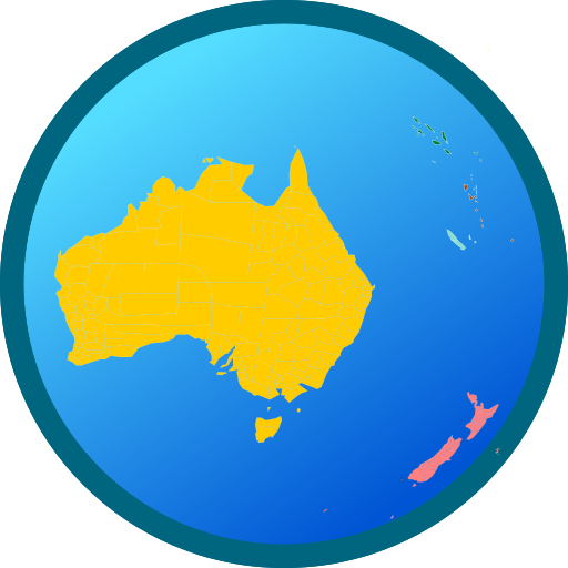 Mapa Australii i Oceanii