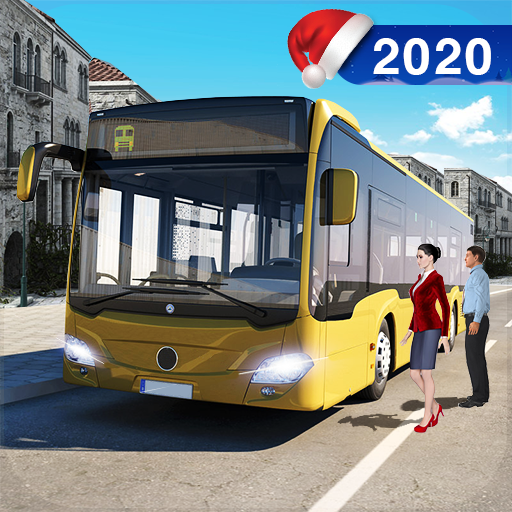 Game mengemudi bus kota modern