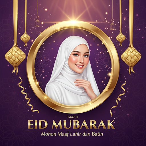 EID Mubarak Photo Frame 2026