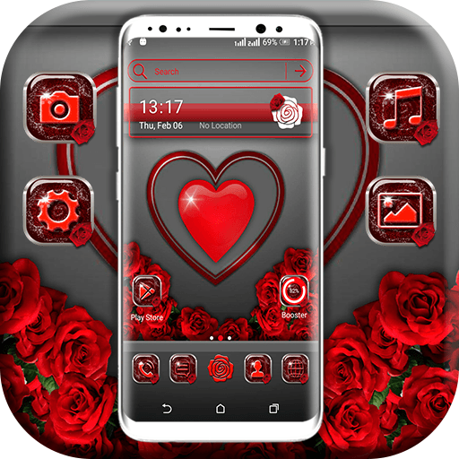 Red Heart Valentine Launcher