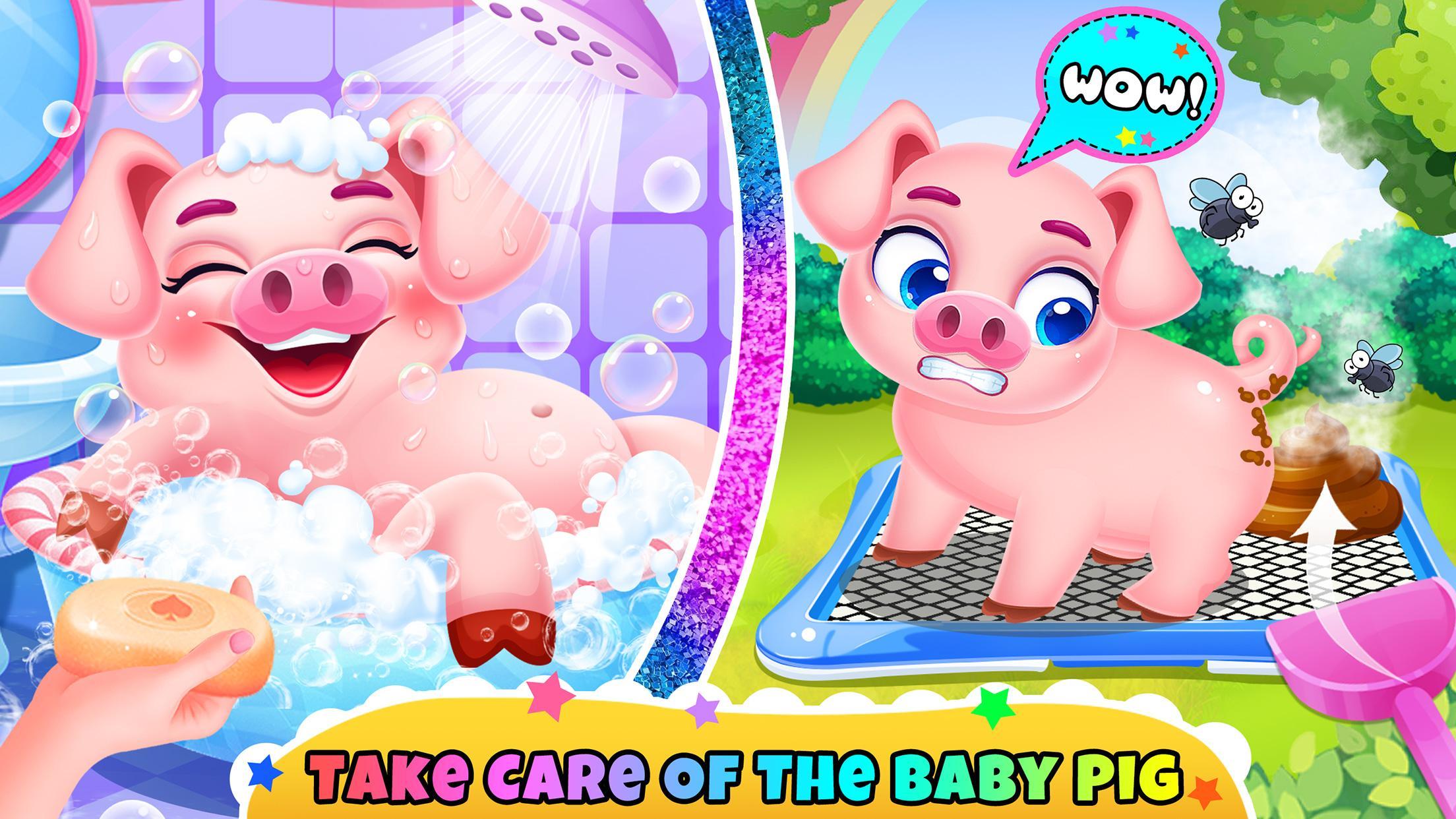 Download Baby Pig Care - Raise & Dress Up Pink Pet Pig android on PC