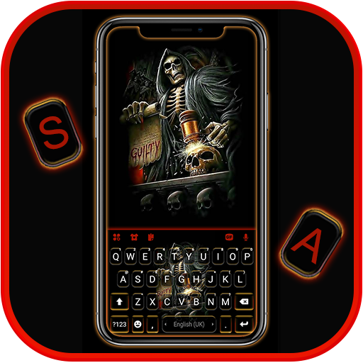 Skull Judge Keyboard Backgroun