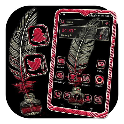 Feather Ink Launcher Theme