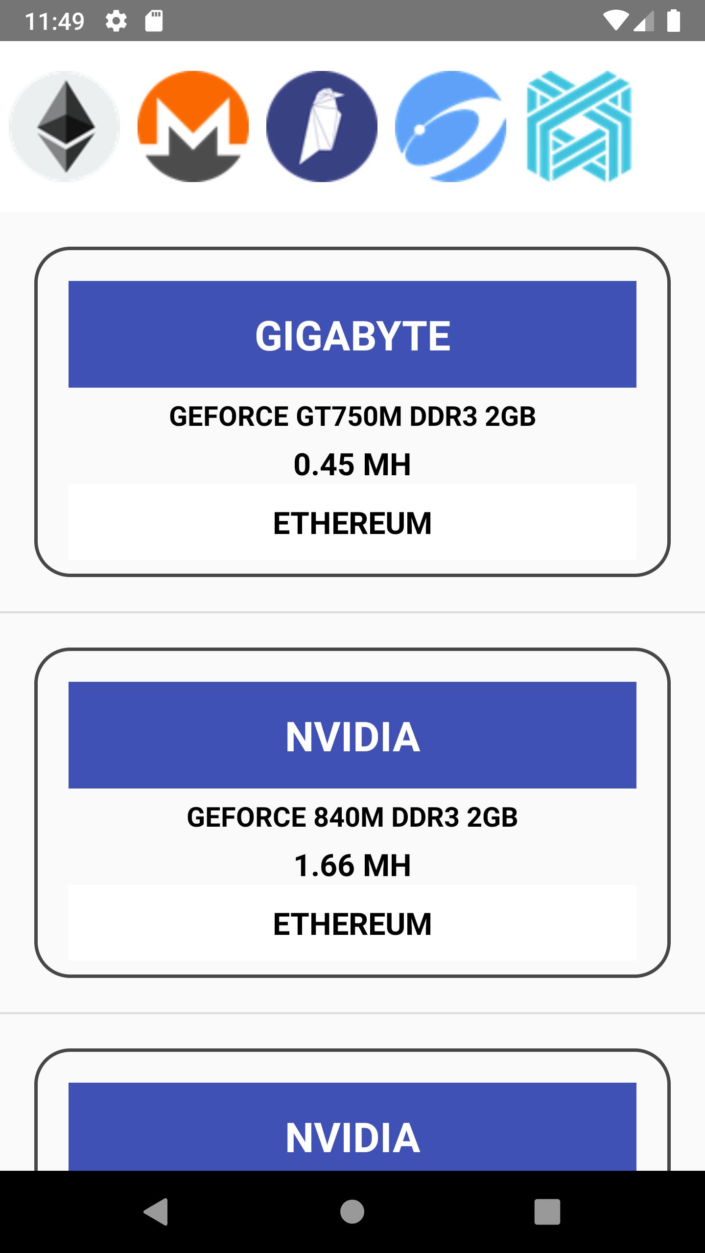 Geforce 840m mining hot sale