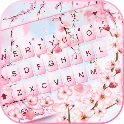 Pink Sakura Petals keyboard