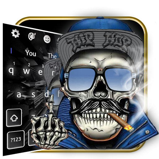 Hip Hop Skull Keyboard Theme