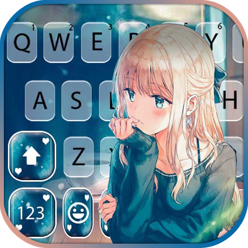 Anime Love Girl कीबोर्ड पृष्ठभ