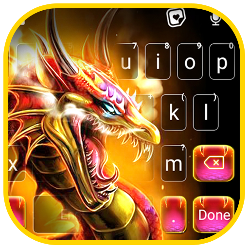 Golden Dragon Keyboard Background